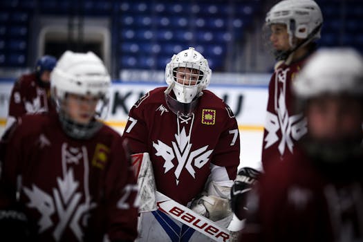 goalie directing defense during a game