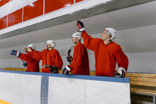 players celebrating teamwork