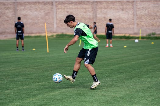 lacrosse player practicing drills