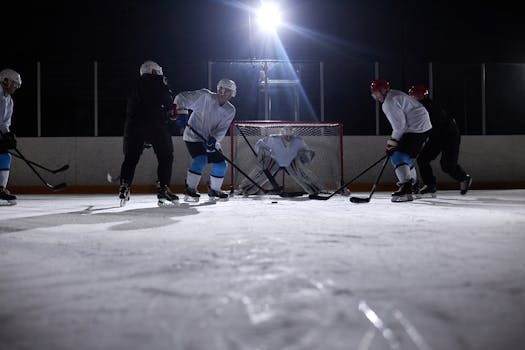 goalie saving a shot